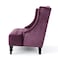 Wooden Recessed Arm Loveseat Bench (2 Seater, Purple)