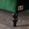 Wooden Recessed Arm Loveseat Bench (2 Seater, Dark Green)