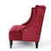 Wooden Recessed Arm Loveseat Bench (2 Seater, Maroon)