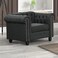 Wooden Twist Destro Premium Living Room Chesterfield Single Seater ( Dark Grey )
