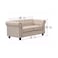 Wooden Twist Destro Premium Living Room Chesterfield 2 Seater ( Beige )