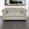 Wooden Twist Destro Premium Living Room Chesterfield 2 Seater ( Beige )