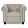 Wooden Twist Destro Premium Living Room Chesterfield Single Seater ( Beige )