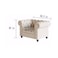 Wooden Twist Destro Premium Living Room Chesterfield Single Seater ( Beige )