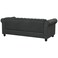 Wooden Twist Destro Premium Living Room Chesterfield 3 Seater ( Dark Grey )