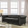 Wooden Twist Destro Premium Living Room Chesterfield 3 Seater ( Dark Grey )