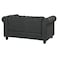 Wooden Twist Destro Premium Living Room Chesterfield 2 Seater ( Dark Grey )