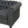 Wooden Twist Destro Premium Living Room Chesterfield 2 Seater ( Dark Grey )