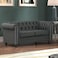 Wooden Twist Destro Premium Living Room Chesterfield 2 Seater ( Dark Grey )