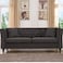 Wooden Twist Fresco Premium Living Room Chesterfield 3 Seater Sofa ( Brown )