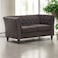 Wooden Twist Fresco Premium Living Room Chesterfield 2 Seater Sofa ( Brown )