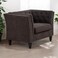 Wooden Twist Fresco Premium Living Room Chesterfield Single ( Brown )