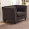 Wooden Twist Fresco Premium Living Room Chesterfield Single ( Brown )
