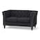Wooden Twist Fresco Premium Living Room Chesterfield 2 Seater Sofa ( Black  )