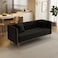 Wooden Twist Opulent Modern Sofa Elegant Velvet Seating 3 Seater Sofa Set