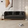Wooden Twist Opulent Modern Sofa Elegant Velvet Seating 3 Seater Sofa Set