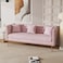 Wooden Twist Opulent Modern Sofa Elegant Velvet Seating 3 Seater Sofa Set