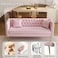 Wooden Twist Opulent Modern Sofa Elegant Velvet Seating 3 Seater Sofa Set