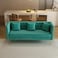 Wooden Twist Opulent Modern Sofa Elegant Velvet Seating 3 Seater Sofa Set