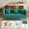 Wooden Twist Opulent Modern Sofa Elegant Velvet Seating 3 Seater Sofa Set