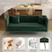 Wooden Twist Opulent Modern Sofa Elegant Velvet Seating 3 Seater Sofa Set