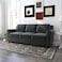 Wooden Twist Luxe Velvet Modern 3 Seater Sofa Set