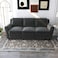 Wooden Twist Luxe Velvet Modern 3 Seater Sofa Set