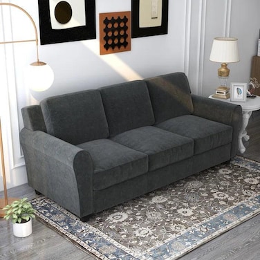 Wooden Twist Luxe Velvet Modern 3 Seater Sofa Set