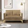 Wooden Twist Avi&oacute;n Solid Wood Loveseat 2-Seater Bench with Two Cushions