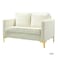 Wooden Twist Avi&oacute;n Solid Wood Loveseat 2-Seater Bench with Two Cushions