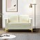 Wooden Twist Avi&oacute;n Solid Wood Loveseat 2-Seater Bench with Two Cushions