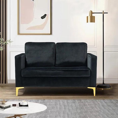 Wooden Twist Avi&oacute;n Solid Wood Loveseat 2-Seater Bench with Two Cushions