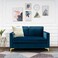 Wooden Twist Avi&oacute;n Solid Wood Loveseat 2-Seater Bench with Two Cushions