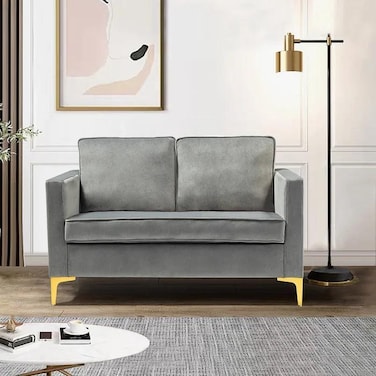 Wooden Twist Avi&oacute;n Solid Wood Loveseat 2-Seater Bench with Two Cushions