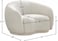 Snug Modern Rounded Back Rich Cream Boucle Sofa