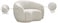 Snug Modern Rounded Back Rich Cream Boucle Sofa