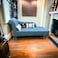 Wooden Twist Swanky Home Decor Teak Wood Boucle Fabric Sofa Set 3+1+1 with 4 Cushions Elegant Living Room