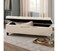 Wooden Twist Solid Wood Flip Top Storage Bench Couch ( Ivory )