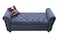 Wooden Twist Button Tufted Design Premium Wood 2 Seater Storage Bench (Dark Grey)