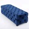 Wooden Twist Wide Tufted Modern Bench For Living Room (Navy Blue)