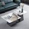 Wooden Twist Modern Metal Base Marble Top Nesting Coffee Table ( Set of 2 )