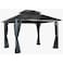Wooden Twist Double-Roof Open-Air Retreat Iron Garden Pergola Gazebo 3x3.65 Meter