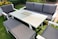 Wooden Twist Lush Home Decor Outdoor Furniture Set with White Finish Premium Aluminum 3+1+1 with 1 Bench and 1 Table