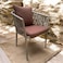 Wooden Twist Suzx Modern Stylish Outdoor Lounge Armchair Weather-Resistant Patio Sofa Chair for Balcony, Garden, and Backyard