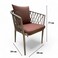 Wooden Twist Suzx Modern Stylish Outdoor Lounge Armchair Weather-Resistant Patio Sofa Chair for Balcony, Garden, and Backyard
