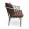 Wooden Twist Suzx Modern Stylish Outdoor Lounge Armchair Weather-Resistant Patio Sofa Chair for Balcony, Garden, and Backyard