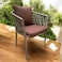 Wooden Twist Suzx Modern Stylish Outdoor Lounge Armchair Weather-Resistant Patio Sofa Chair for Balcony, Garden, and Backyard