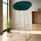 Wooden Twist Mope Design Modern Cafe Dining Chair Metal Legs Green