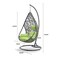 Wooden Twist Waterdrop Waterproof Rattan Outdoor Hanging Egg Swing Chair with Stand &amp; Breathable Cushion