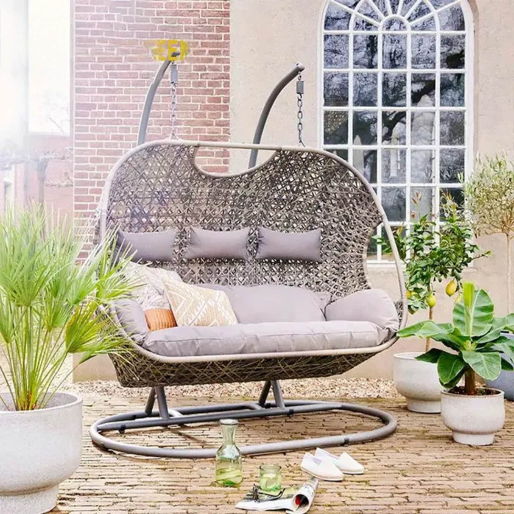 Swing Brampton Cocoon Chair With Cushion Buy Wooden Twist Wicker